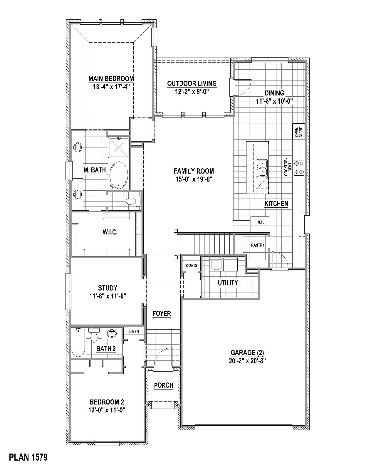 Plan 1579 floor plan drawing