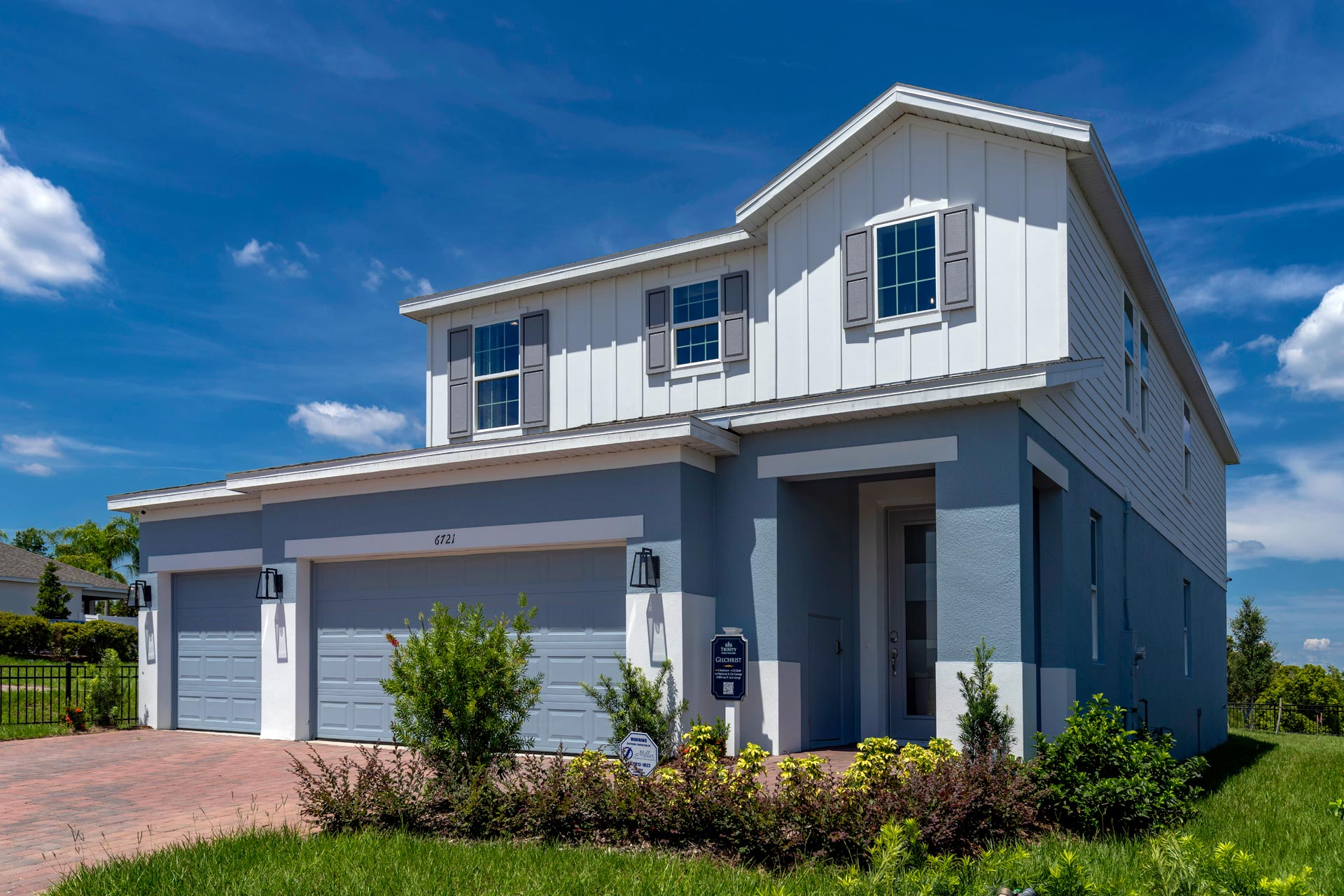 Trinity Gardens new home community in DeLand, Florida by Trinity Family Builders, featuring spacious energy-efficient homes, resort-style pool and cabana, dog park, playground, walking trails, and conservation wetlands. Conveniently located near Downtown DeLand, Orlando, and New Smyrna Beach, Trinity Gardens offers modern floor plans, luxury features, and family-friendly amenities.