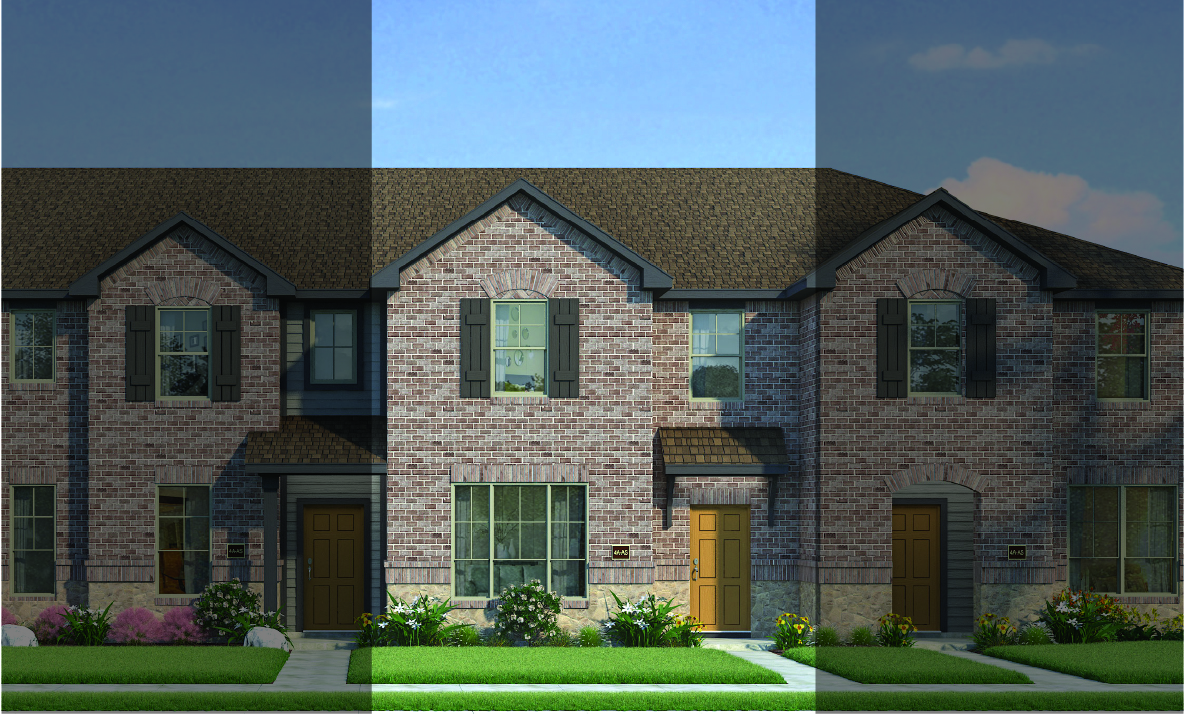 Travis with Elevation 4A Stone Exterior 2023 Townhomes