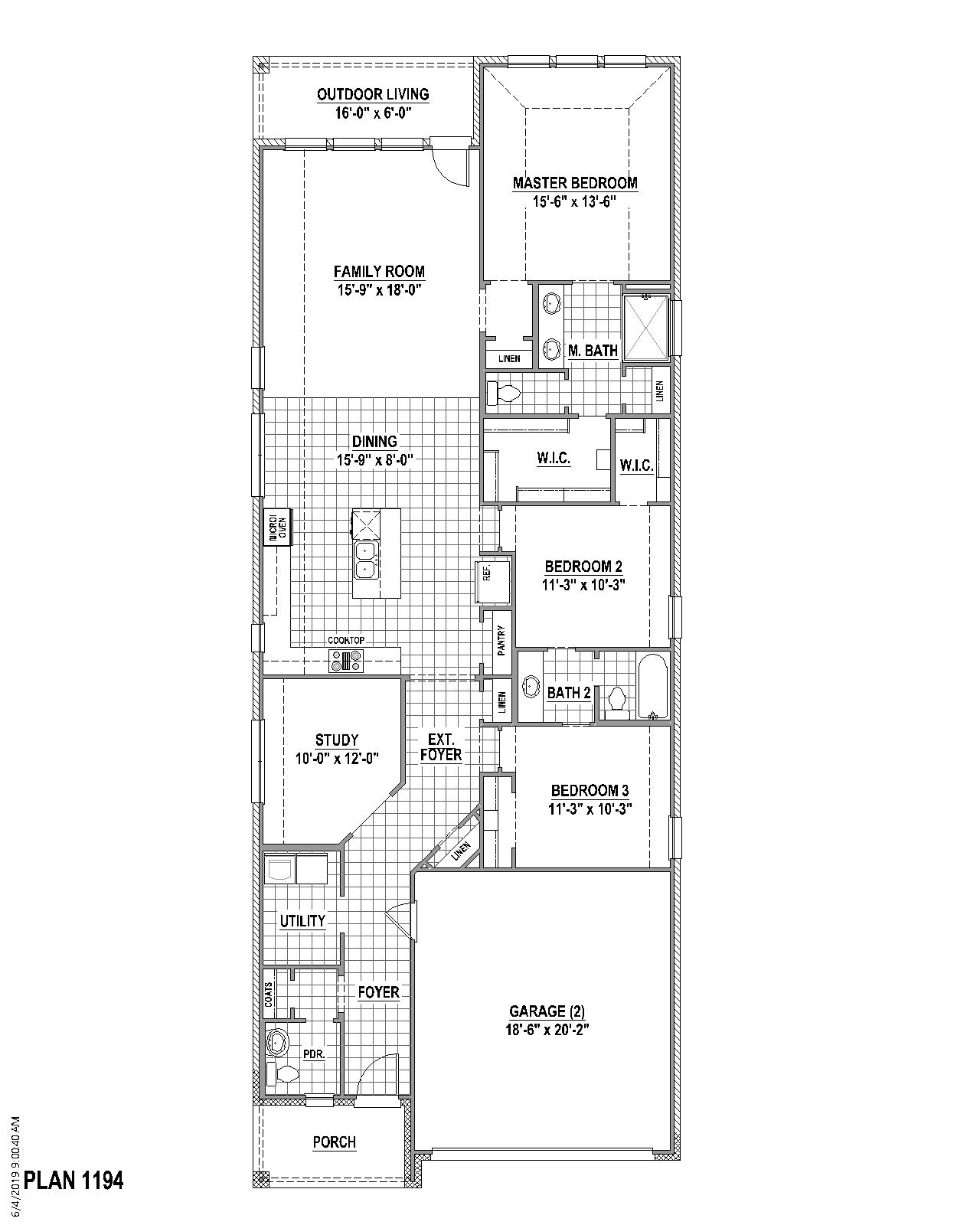 Plan 1194 Floor Plan American Legend Homes