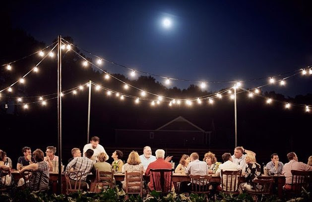 Dinner in the field.