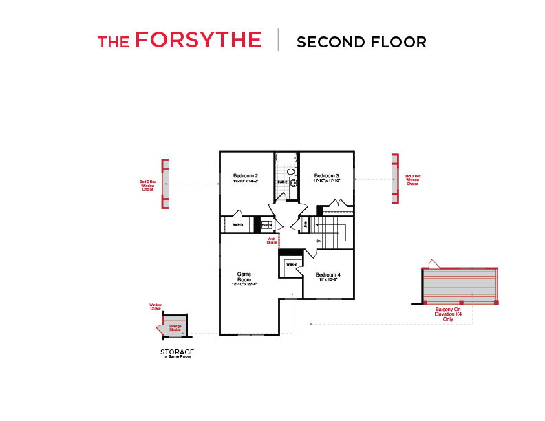 Forsythe Floor Plan Second Floor