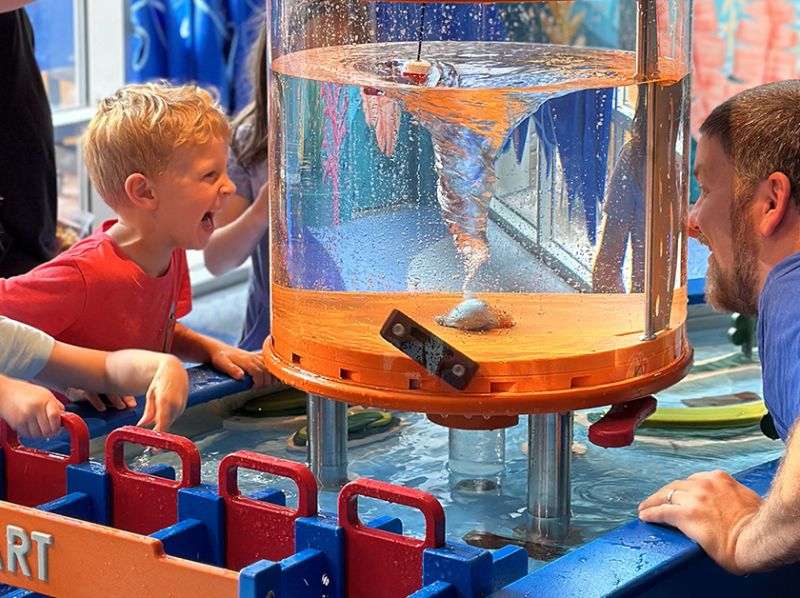 Families enjoying Marbles Kids Museum