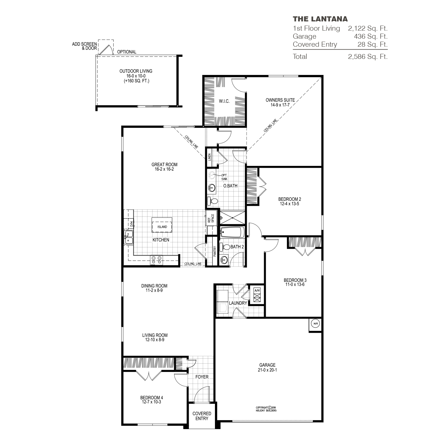 The Lantana E Floor Plan in Lafayette Creek Landing