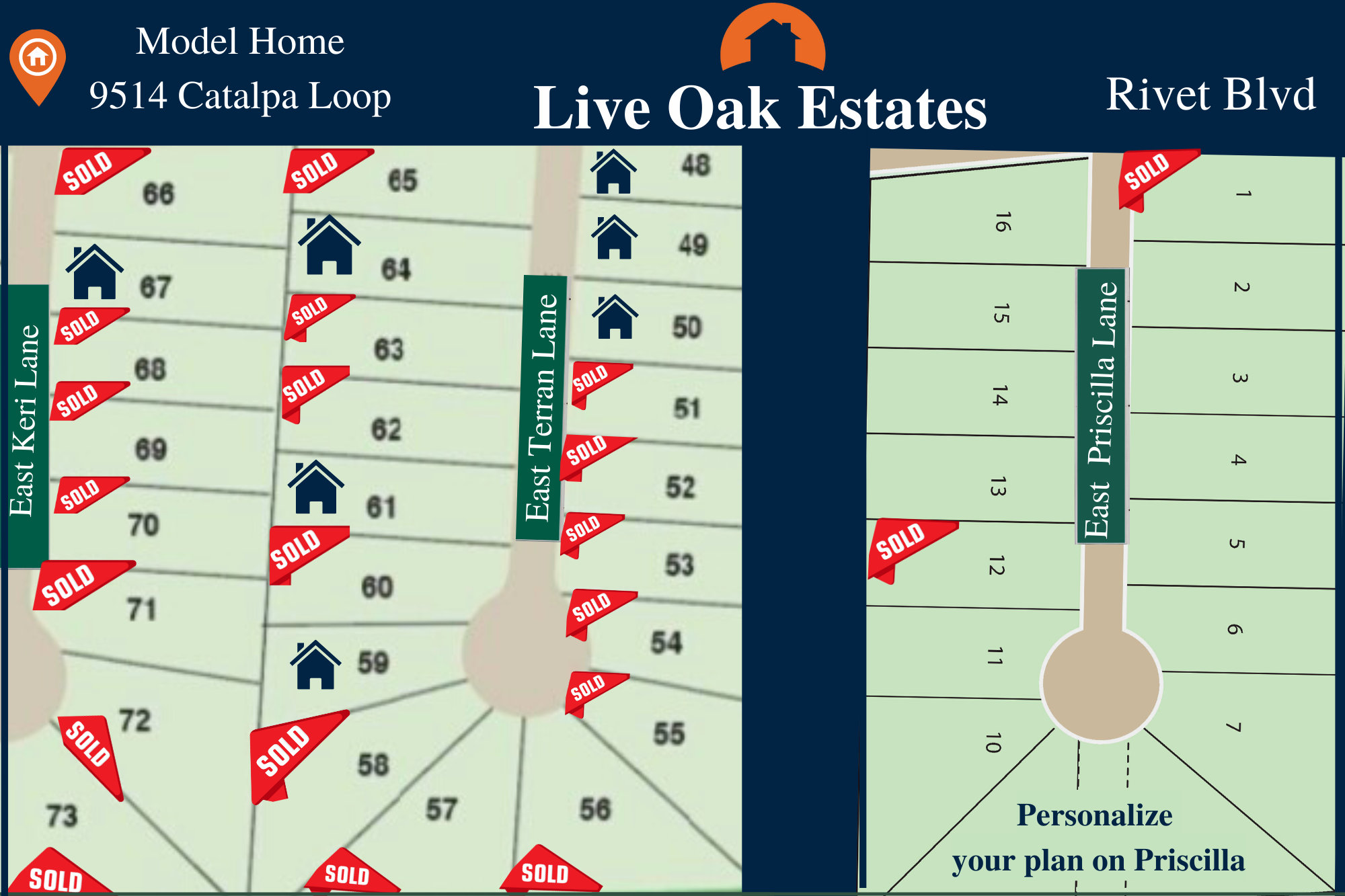 Live Oak Estates New Homes Waggaman, LA Sunrise Homes