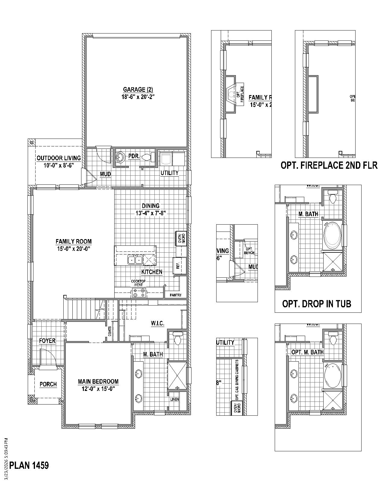 Plan 1459 floor plan drawing