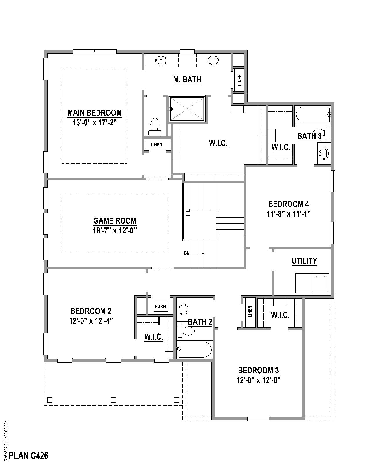 Plan C426 2nd Floor. 8702 Long Beach Terrace, Colorado Springs, CO