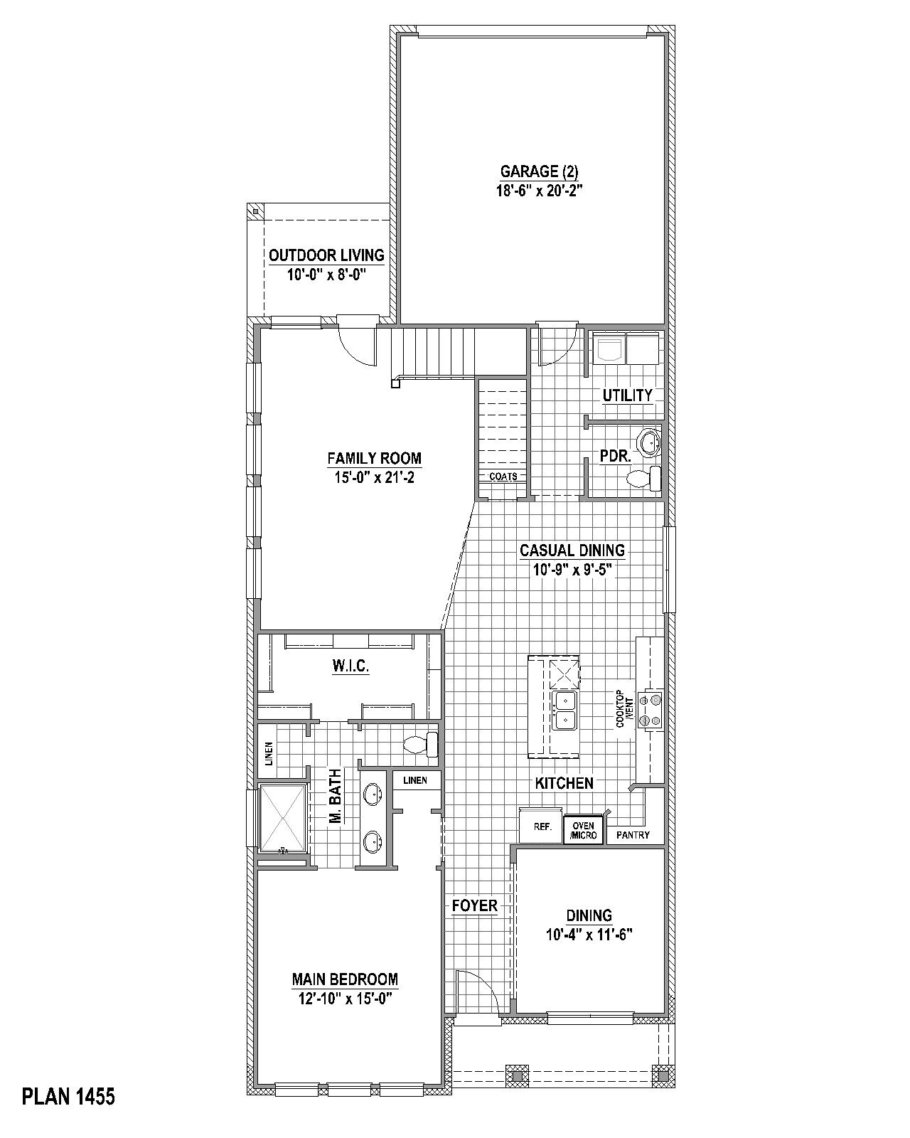 Plan 1455 floor plan drawing