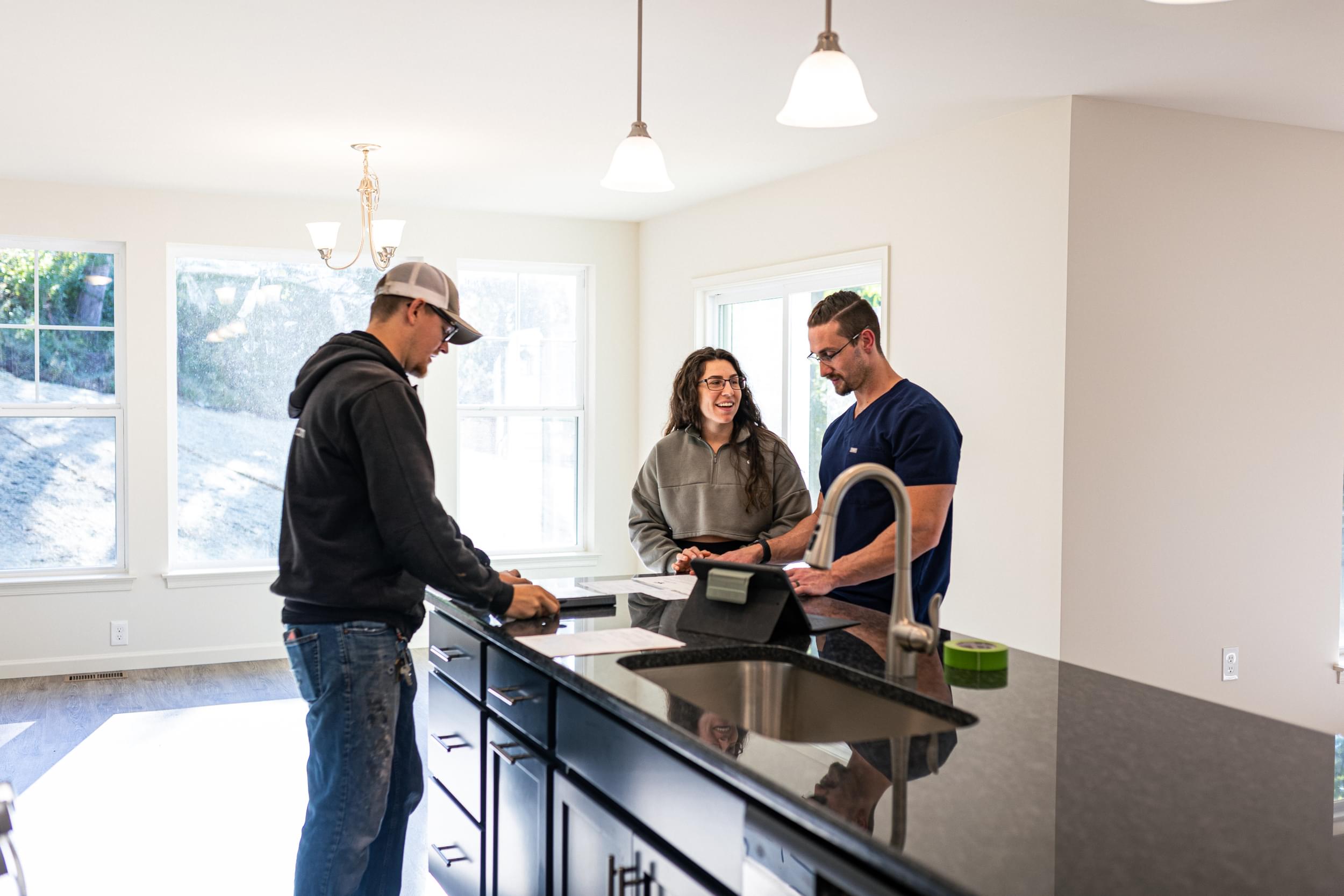Berks Homes Superintendent and Homebuyers attending a Homeowner Orientation Meeting