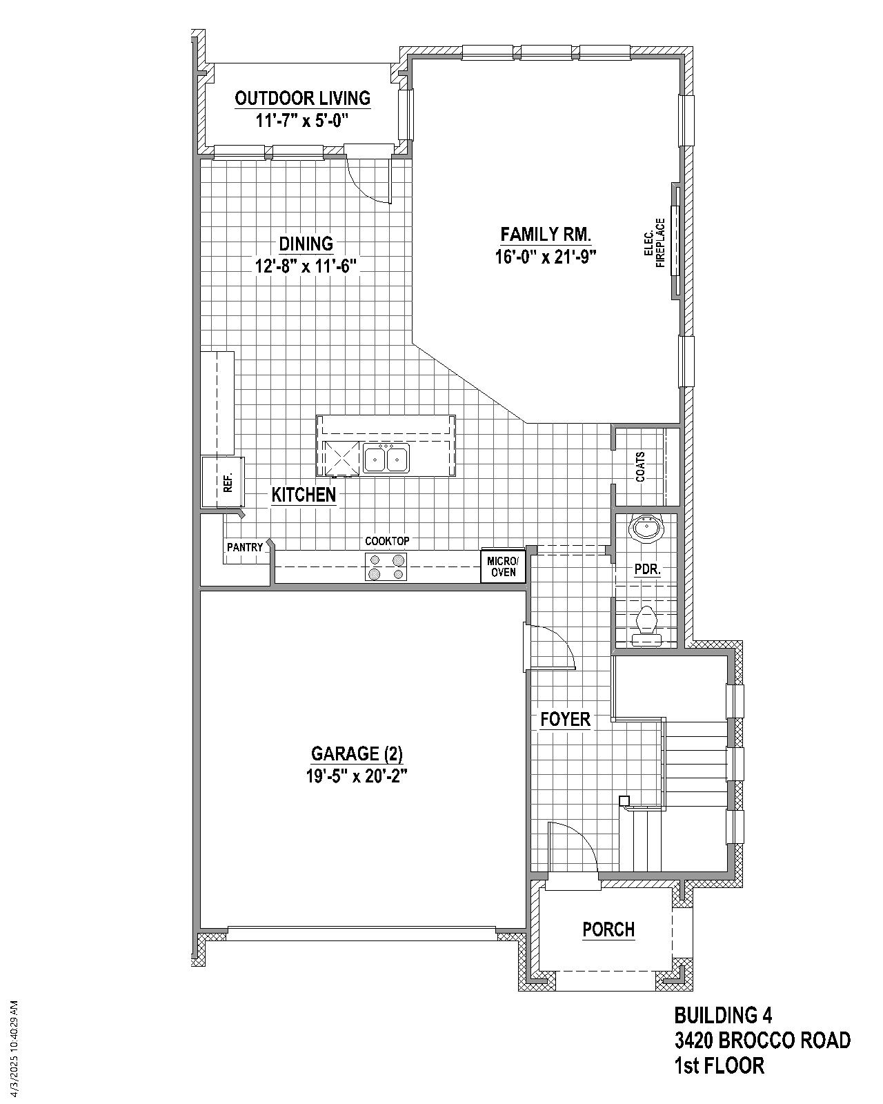 TH Building 4 Unit 2 ML floor plan drawing