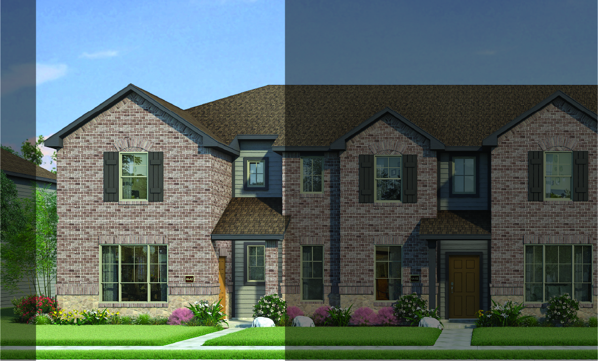 Bowie with Elevation 4A Stone Exterior 2023 Townho