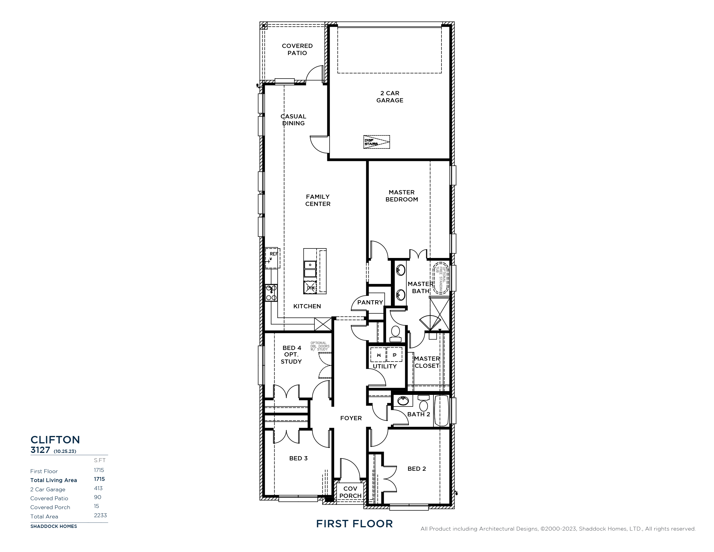 Clifton floor plan drawing