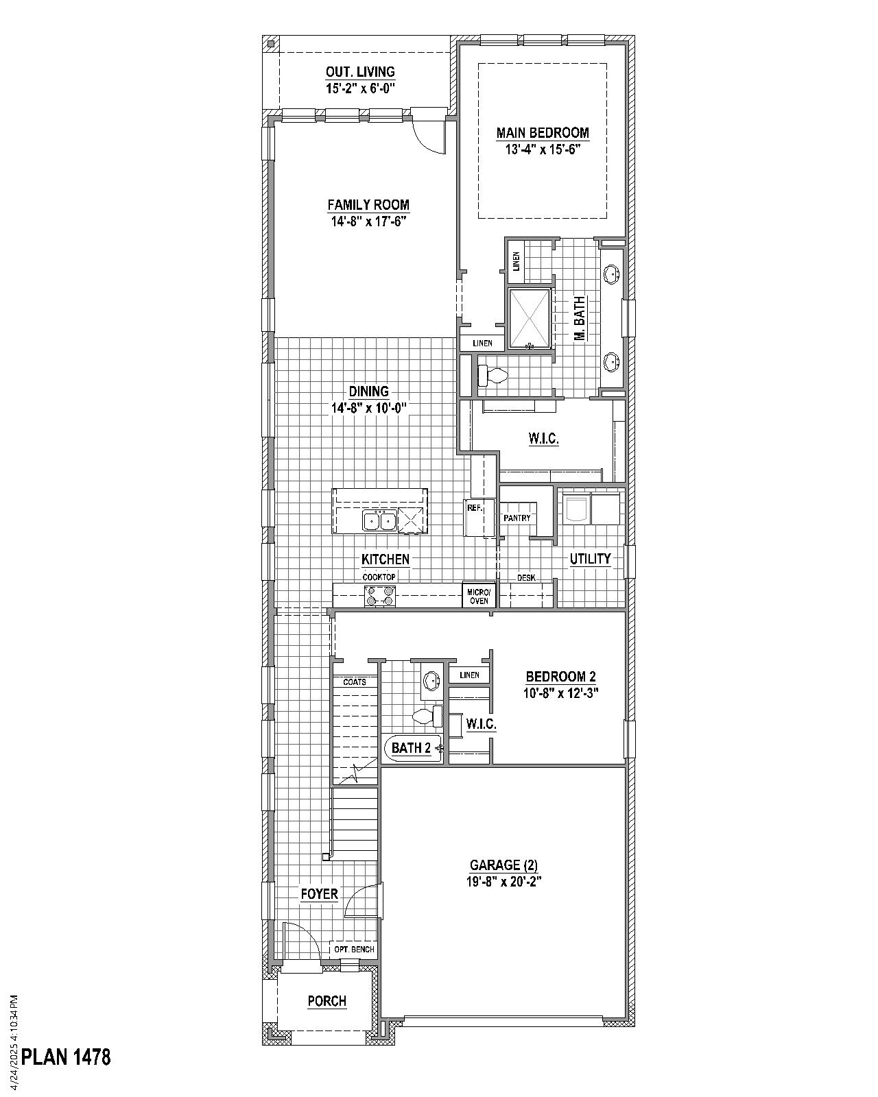 Plan 1478 floor plan drawing