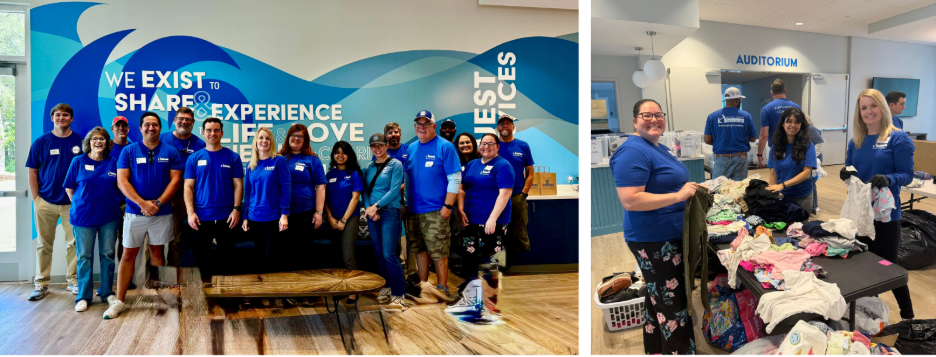 Charleston team members during Week of Service.