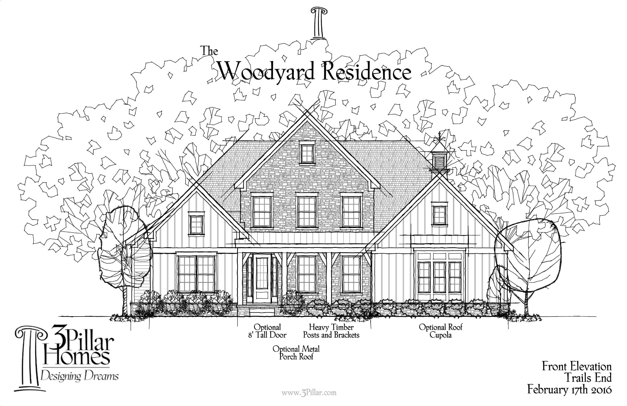 The Woodyard Residence Floor Plan 3 Pillar Homes