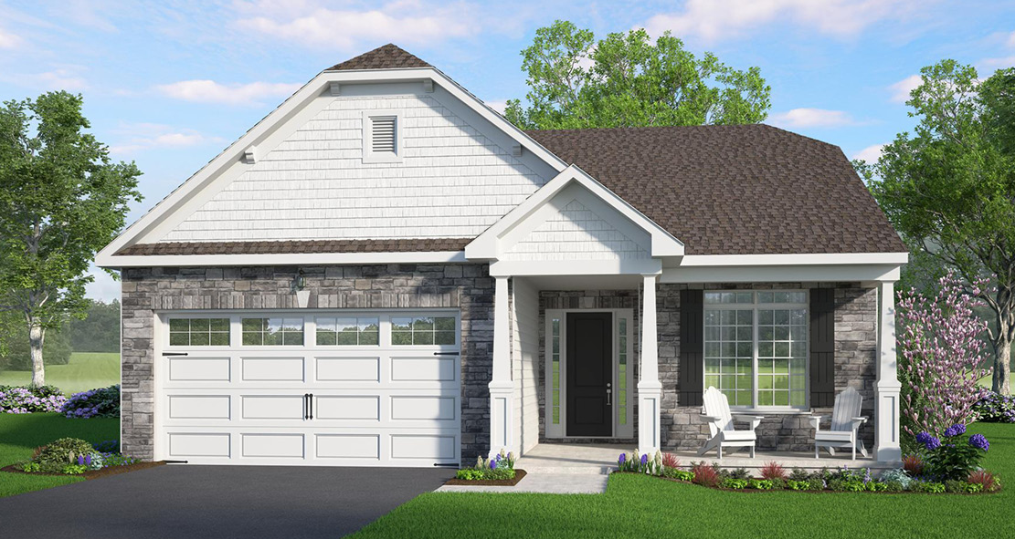 Explore ranch and single-floor living options in Easton PA, at Kay Builders Fields at Lafayette Way community.