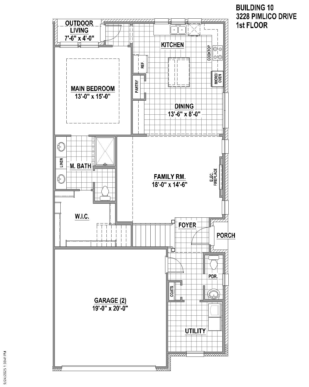TH Building 10 Unit 2 ML floor plan drawing
