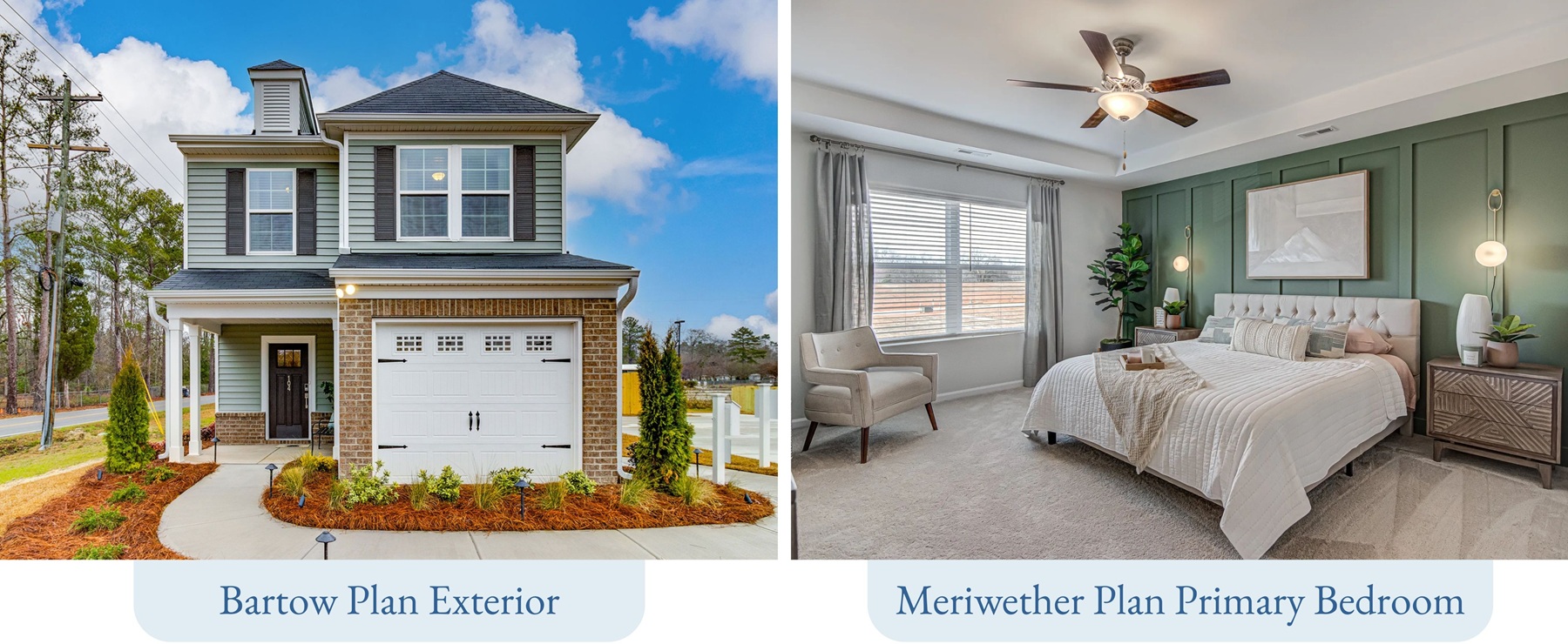 Bartow Plan Exterior/Meriwether Plan Primary Bedroom