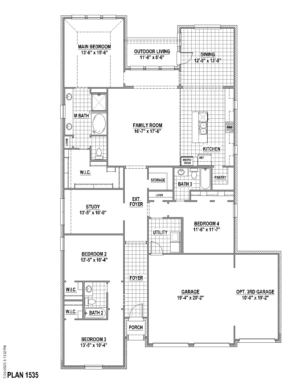 Plan 1535 floor plan drawing