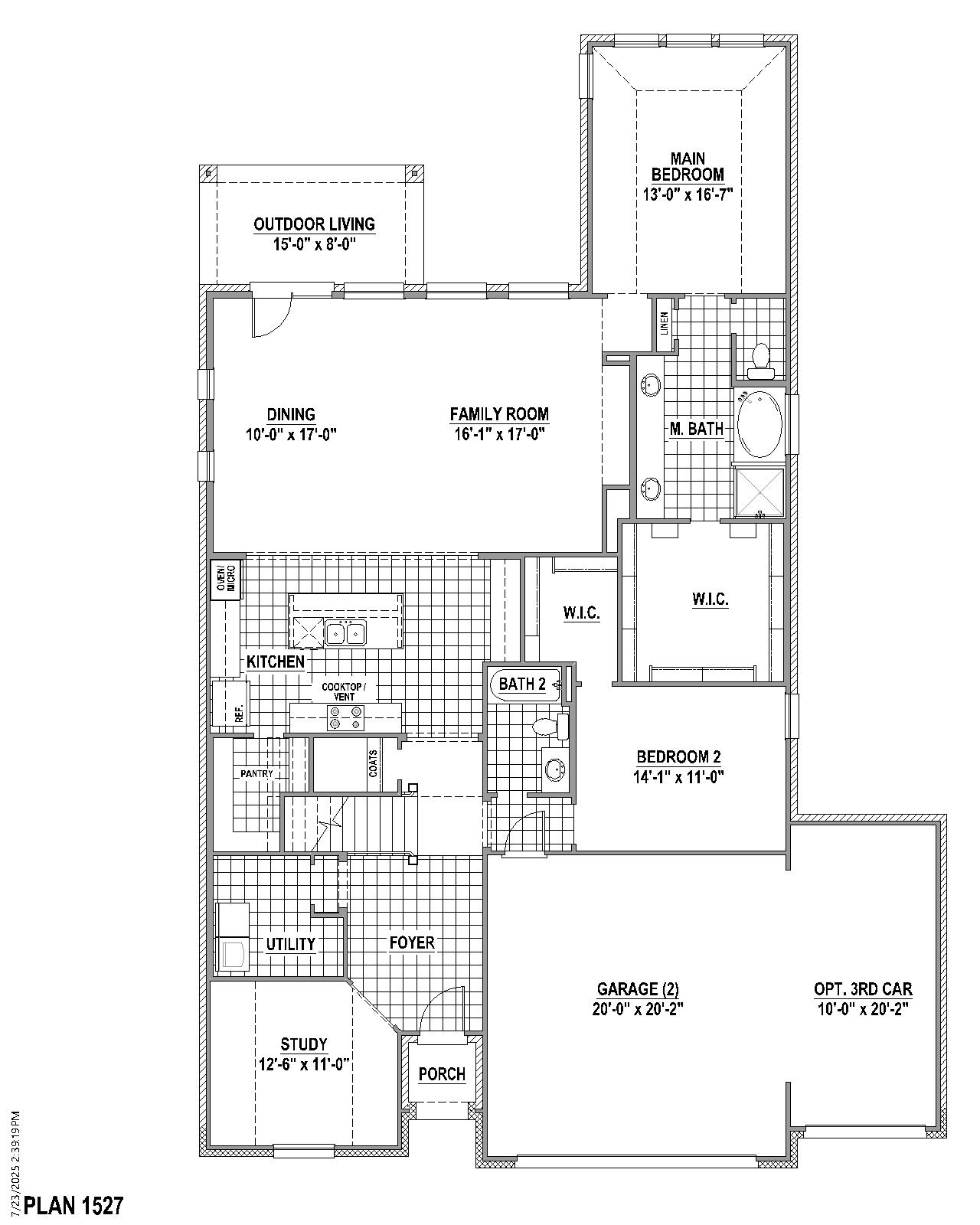 Plan 1527 floor plan drawing
