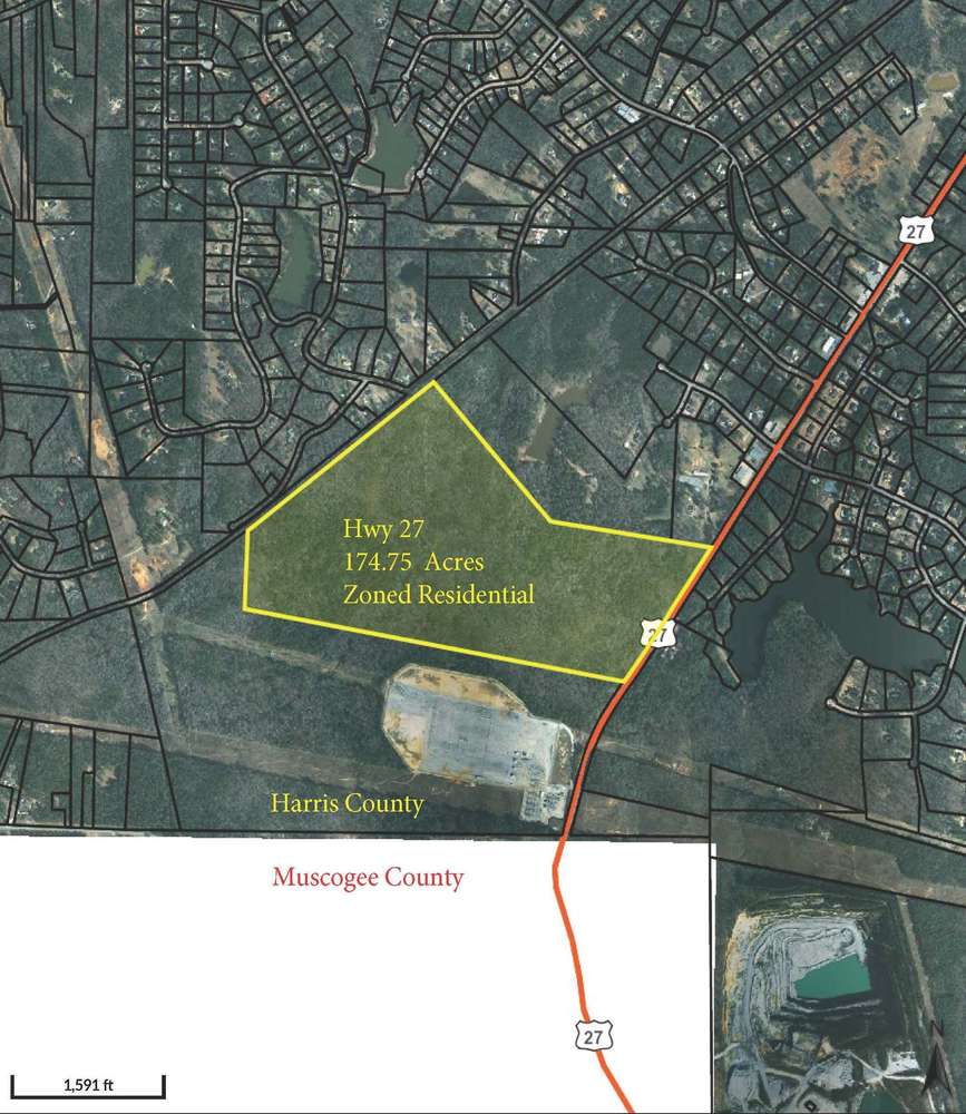 174.75 Acres on US Hwy. 27 Cataula, Harris County, GA, Aerial
