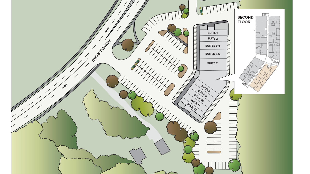 Site Plan Suite Life at Amwell Mall