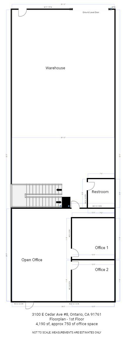 4,190 sf Industrial Warehouse in High Image Park with mezzanine 4