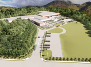 Aerial Rendering of Warehouse