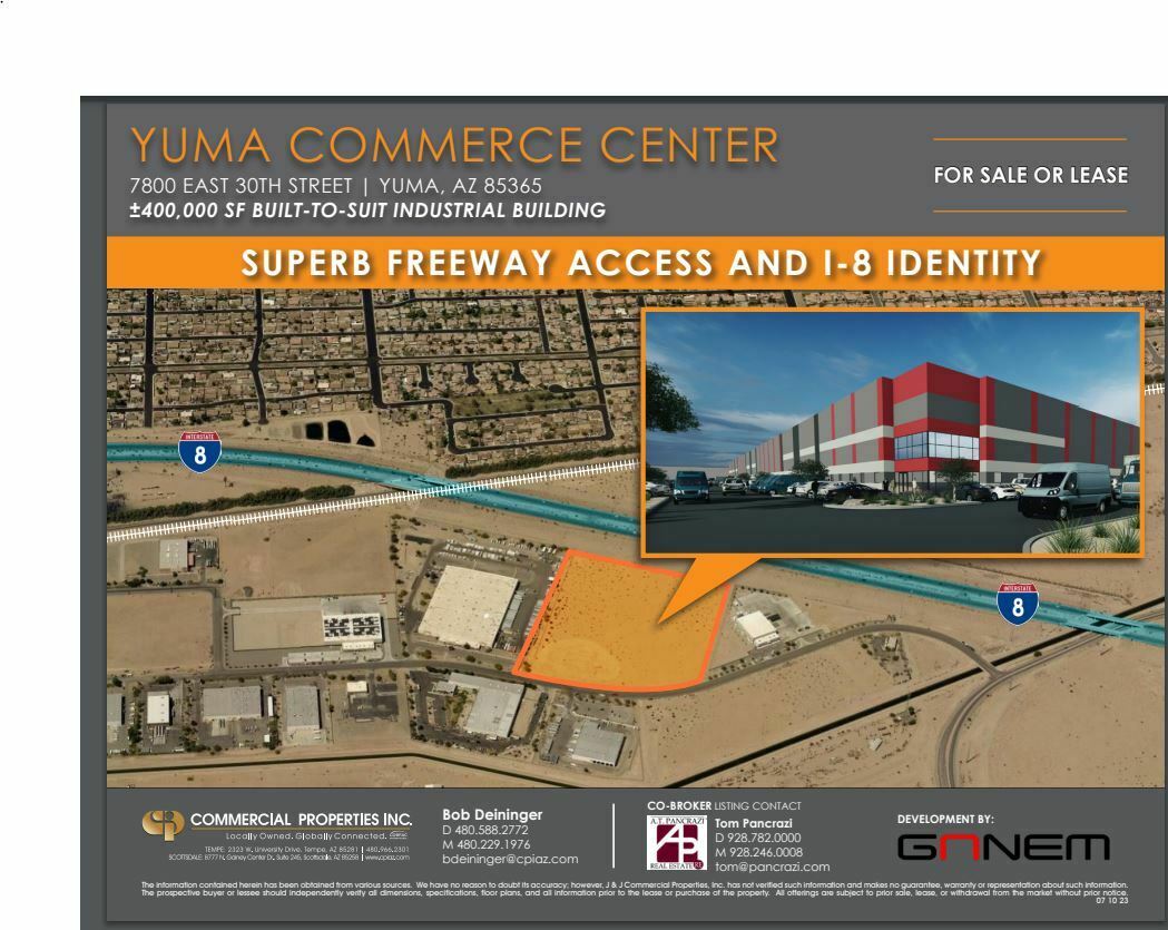 Yuma Commerce Center, Yuma, AZ for lease