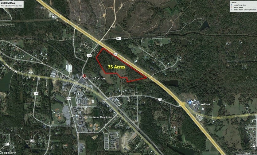  35+/- acres on U.S. Highway 280, Smiths Station, AL, 36867