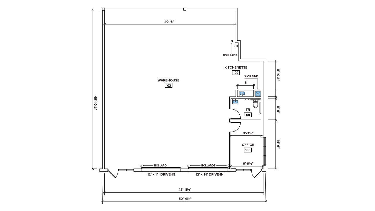 Suites 128, 130 Warehouse