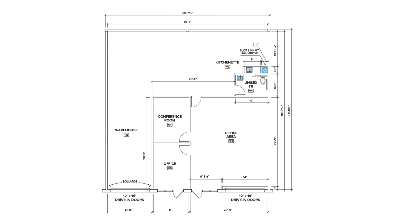 Suites 123, 125 Warehouse