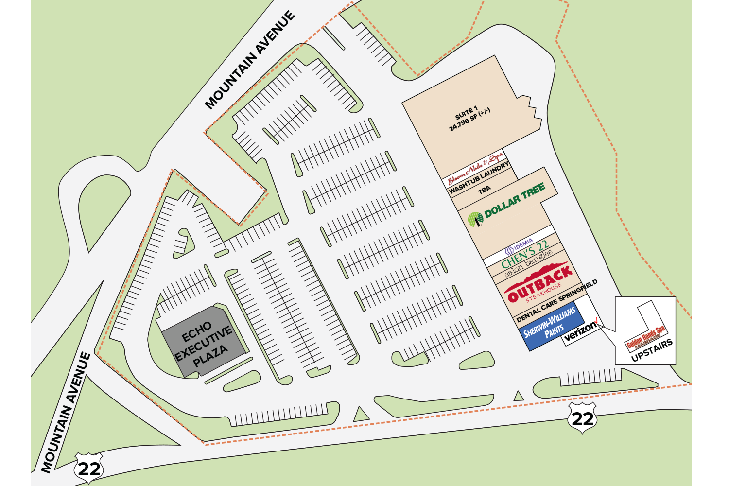 Site Plan Echo Plaza Shopping Center