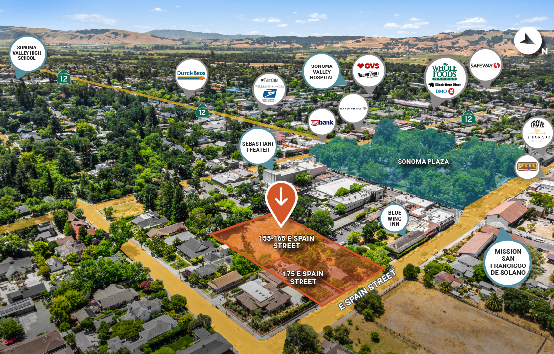 Commercial Real Estate for Sale: Sonoma Plaza Redevelopment | Sonoma,  California