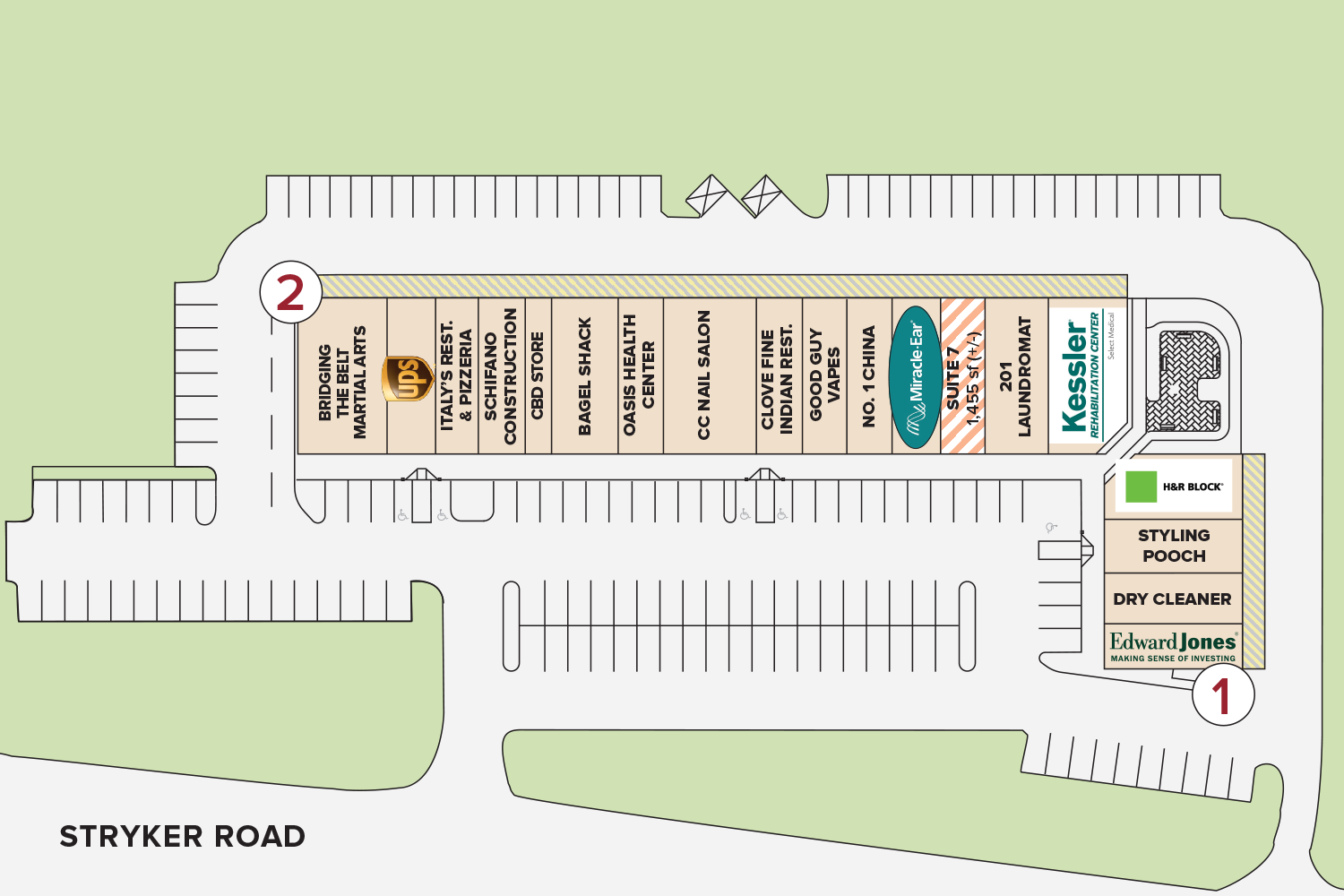 Site Plan Strykers Crossing Shopping Center