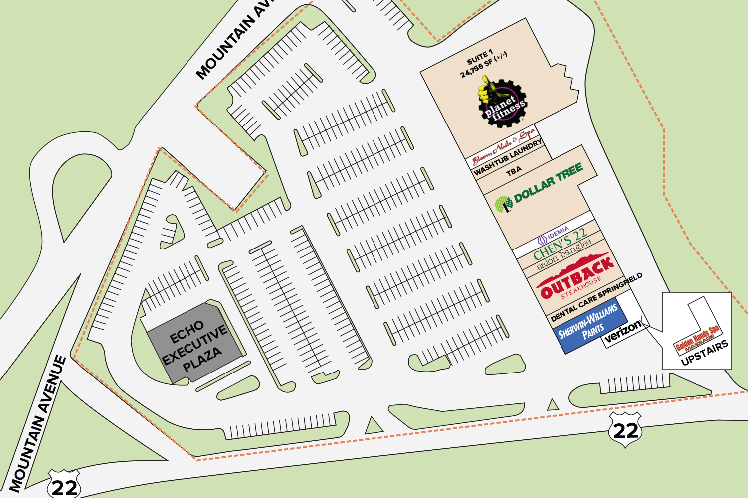 Site Plan Echo Plaza Shopping Center