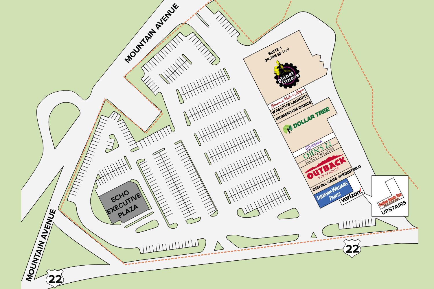 Site Plan Echo Plaza Shopping Center