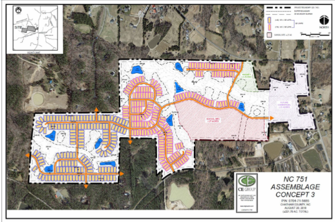 THE CHATHAM GATEWAY AT WEST CARY  A Generational ±194-Acre Master-Planned Luxury House Community Development Opportunity  Apex, NC Corridor | NC-751  3