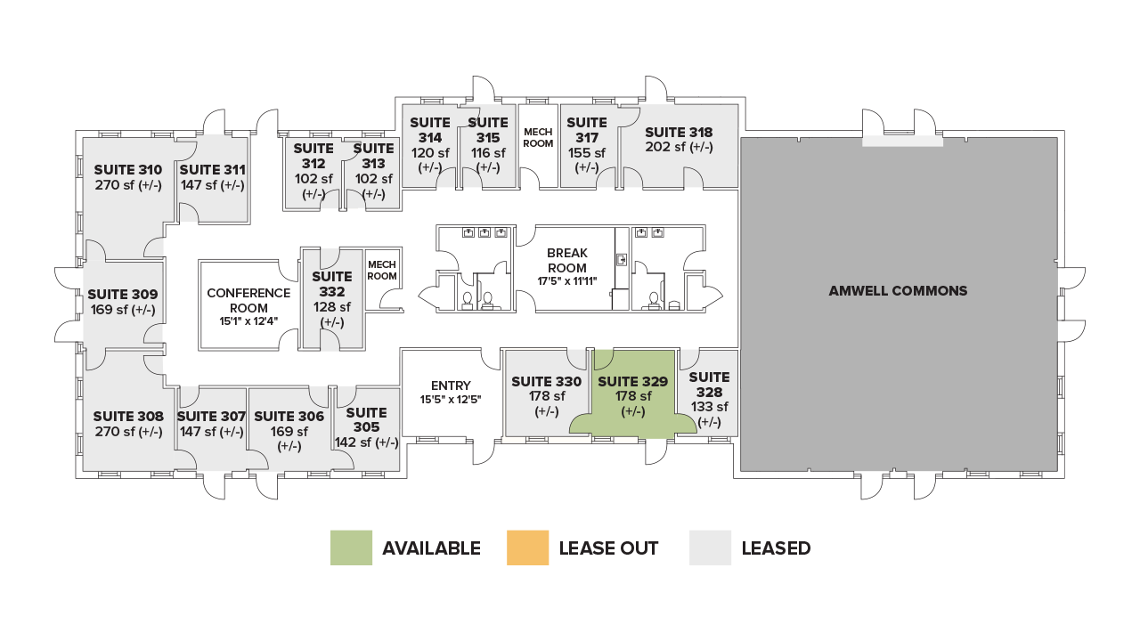 Floor Plan Suite Life at Amwell Commons