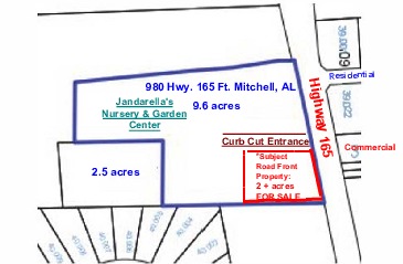 980 Highway 165, Ft. Mitchell, AL Commercial 2 Acres, Proposed Acreage