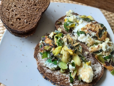 Bodybuilding Spinach Leek Omelet