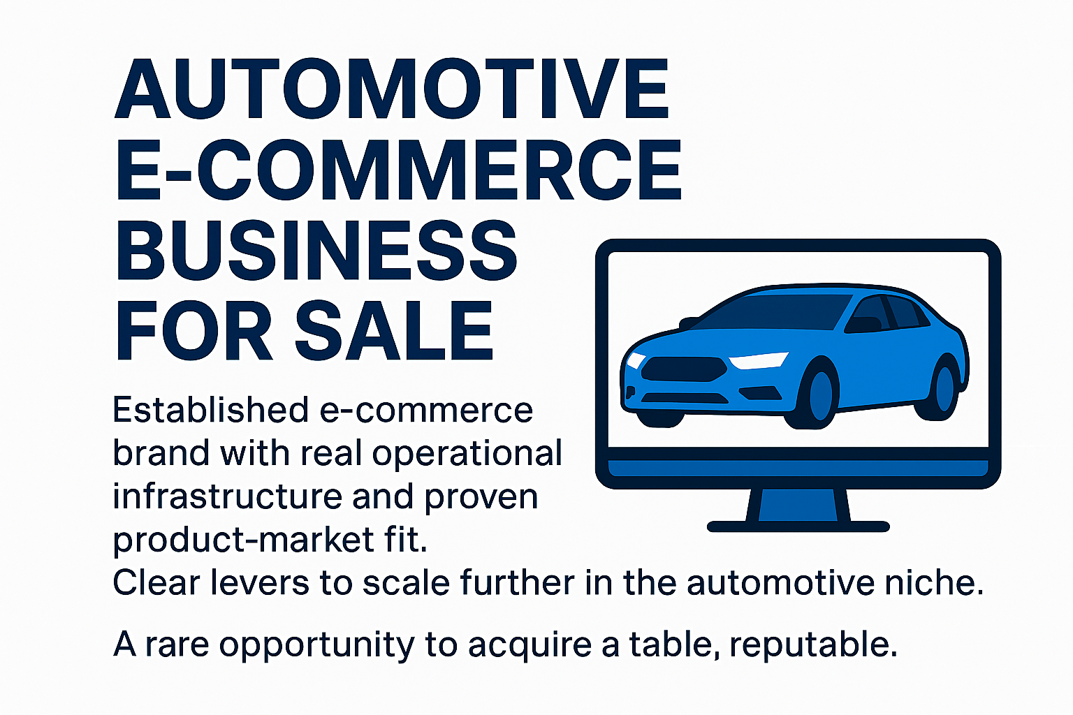 Established and Profitable Automotive E-Commerce Business