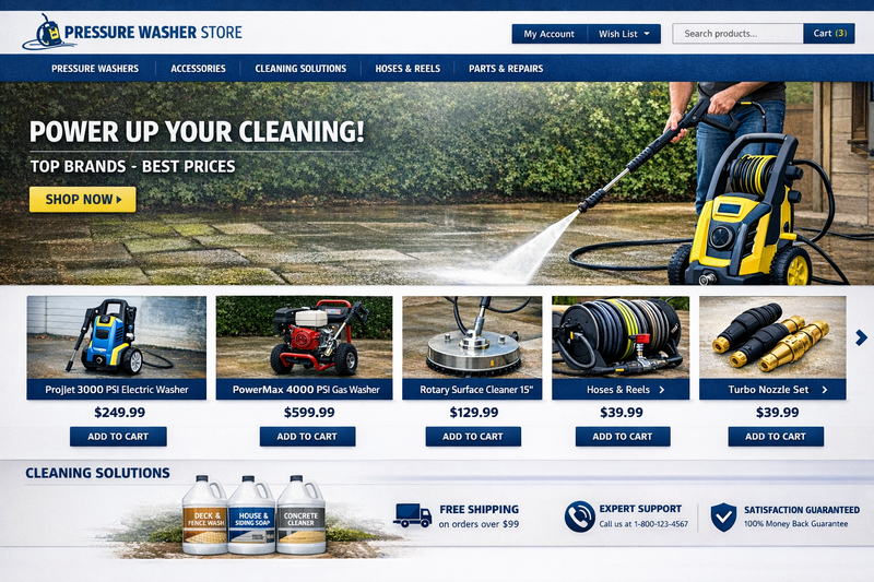 Online_pressure_washer_store_layout
