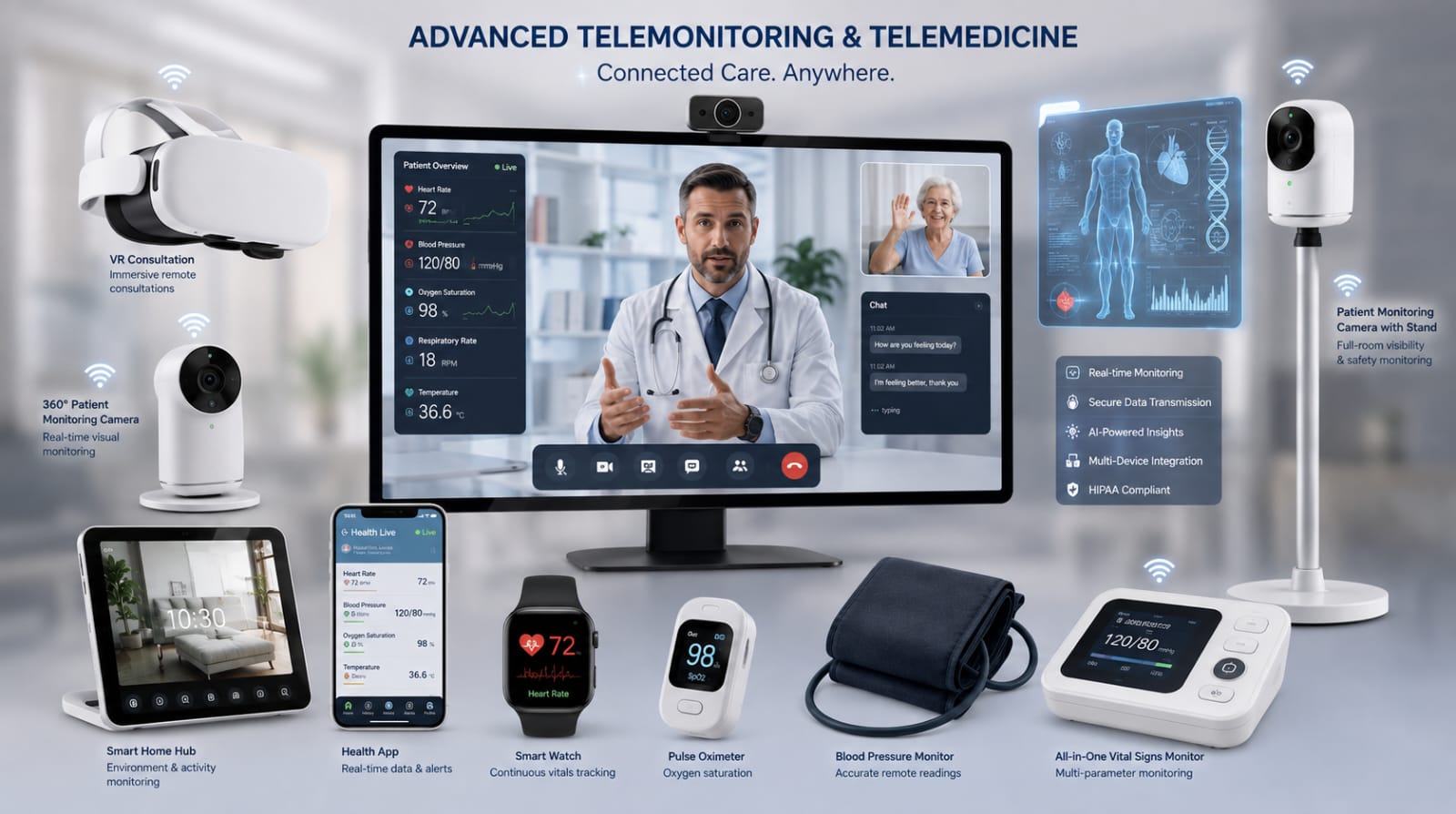 Enterprise-Ready Telemedicine Clinical Care Platform with AI-Augmented Reality
