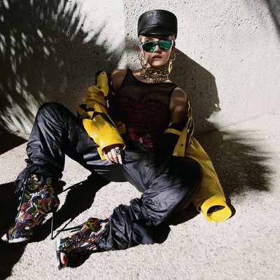 Agnez Mo In A Designer Outfit  Agnez Mo in a designer outfit in the sun. 