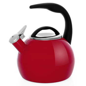 anniversary teakettle in red