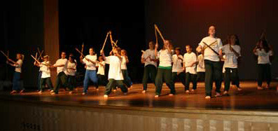 The synchronized motions of students from Granby Memorial Middle School impressed the crowd and drew rousing applause as they performed a Brazilian dance routine. The synchronized motions of students from Granby Memorial Middle School impressed the crowd and drew rousing applause as they performed a Brazilian dance routine.