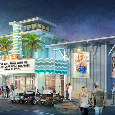 People go near the theater