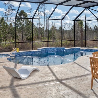 Indoor Pool with forest View