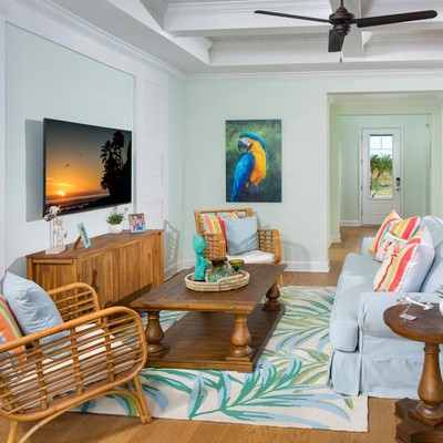 Living room with sofa and TV
